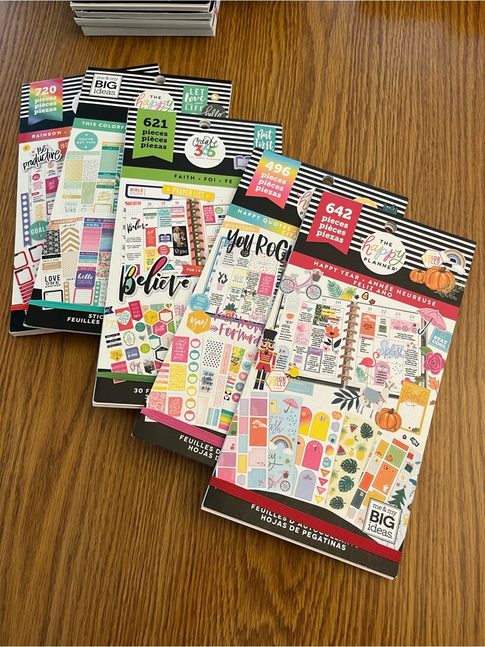 Happy Planner Sticker Books Various 2016-2018 Lot/5 Used